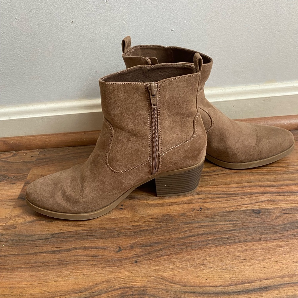 Old Navy Brown Ankle Booties - Picture 2 of 4